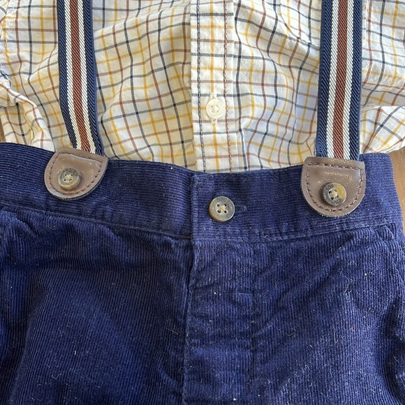 Janie and jack corduroy Suspender and button down set - Picture 2 of 10
